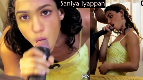 Xveedeo Mlayalam Cum - Saniya Iyappan sucking huge black cock without condom deepfake blowjob  video â€“ DeepHot.Link