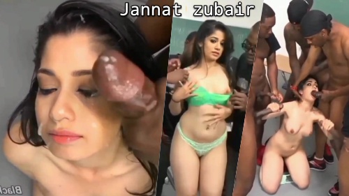 Jannat Zubair Rahmani blacked gangbang mouth fucked deepfake cum on face video