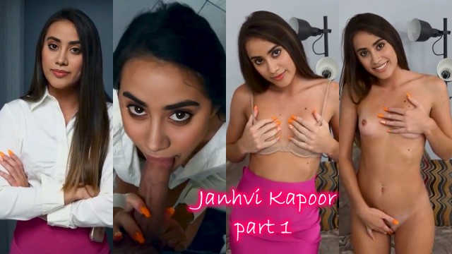 Janhvi Kapoor sucking nude cock striptease dress bra panties deepfake pussy fingering video
