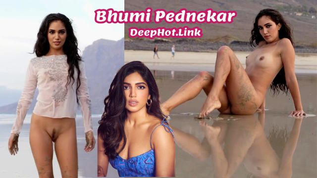 Hot Hindi actress Bhumi Pednekar beach side photoshoot without panties naked body pose video